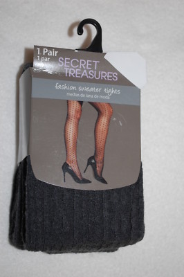 Womens GRAY CABLE KNIT SWEATER TIGHTS Dark Heather Gray FASHION