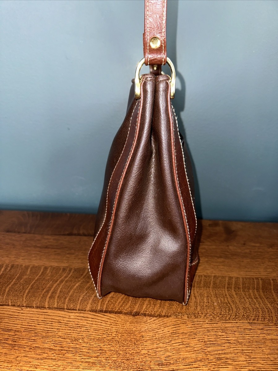 バッグ made in NYC brown leather hand bag Superwomen Vintage Looking Passion Brown Leather Tote Bag
