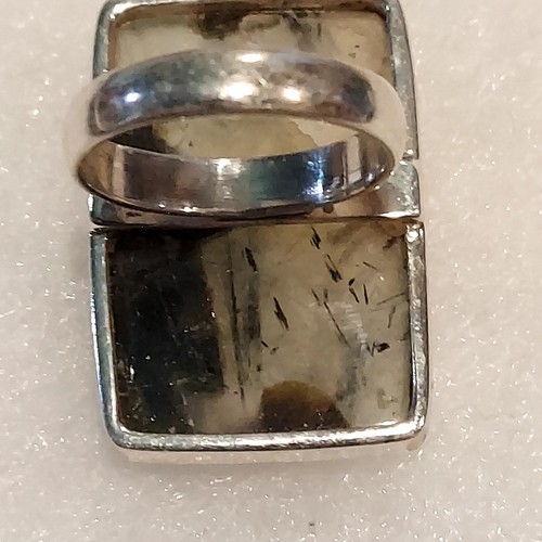 rutilated quartz ring 925 sterling size 6.5 - 第 6/6 張圖片