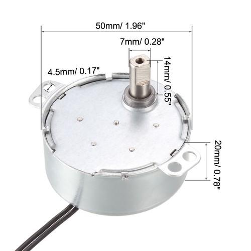 Synchronmotor Drehscheibenmotor 50-60Hz AC 220-240V CCW/CW 4W 5-6RPM - Bild 3 von 4