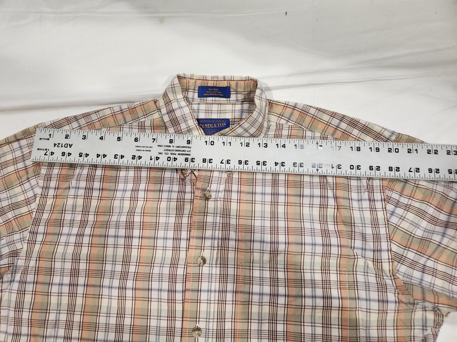 Pendleton Men Shirt Medium Button Down Short Slee… - image 4