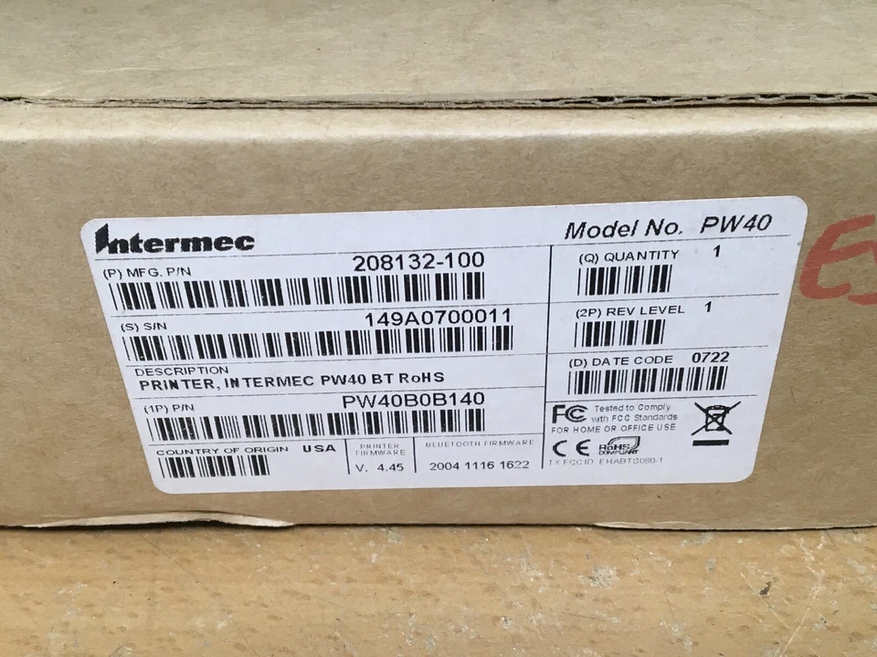 Intermec PW40 Workboard Mobile Printer Portable Wireless Thermal - Image 2 of 4