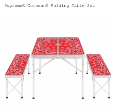 Supreme®/Coleman® Folding Table Set Supreme coleman table set | eBay