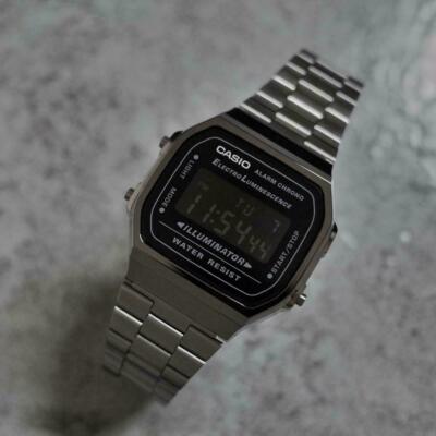 Casio Vintage Series A168WGG-1B Digital Metal Blackout Watch | eBay