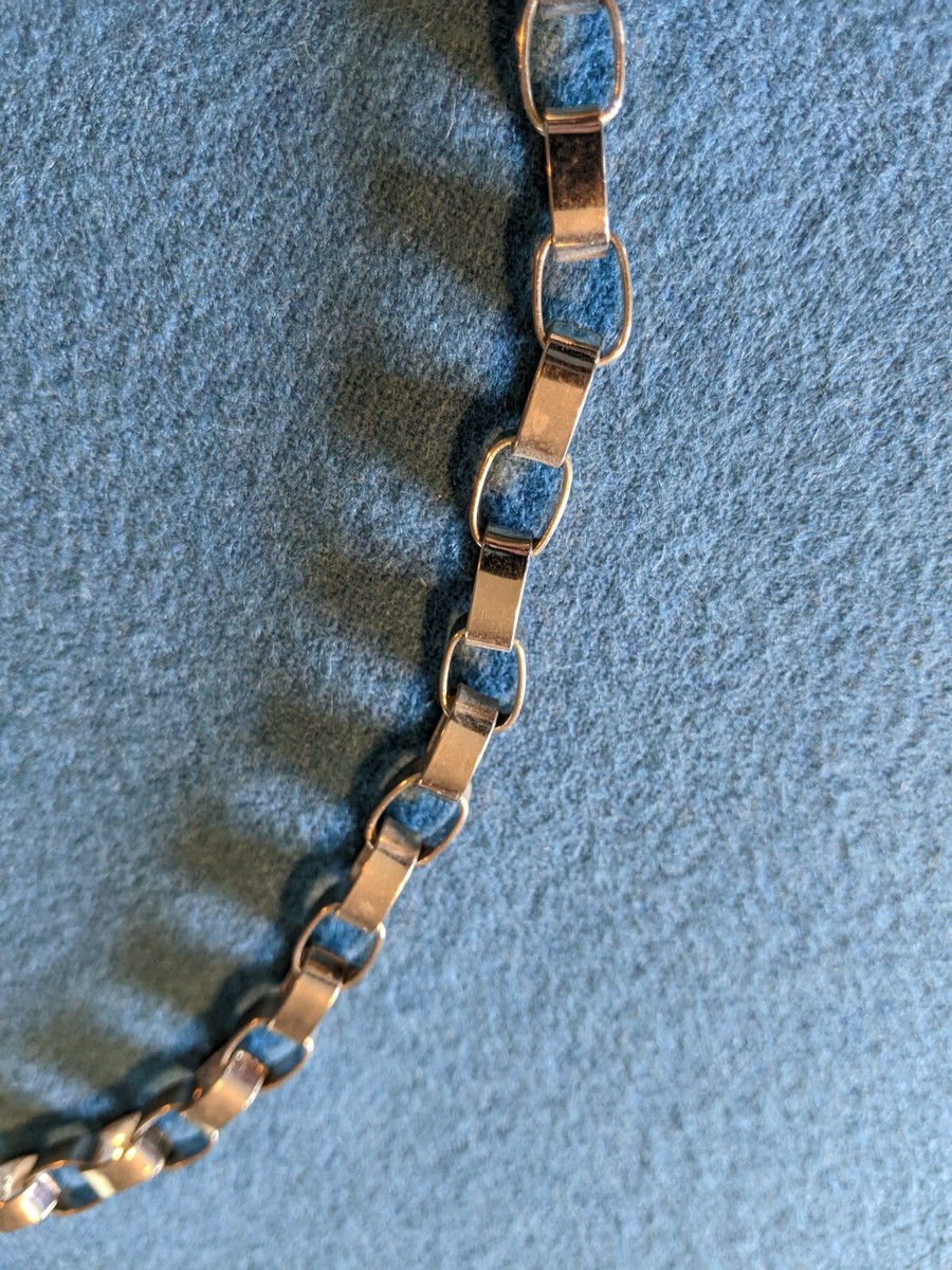 アクセサリー Vintage Silver Oval Heavy Chain Necklace Heavy Sterling Silver Oval Link Chain Necklace – AccentYourself