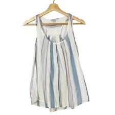 Splendid Pastel Stripe Scoop Neck Cotton Cami Tank Top S