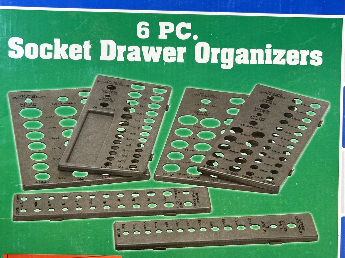 Socket Drawer Organizers, 6 Pc. Socket Drawer Organizers, 6 Pc.