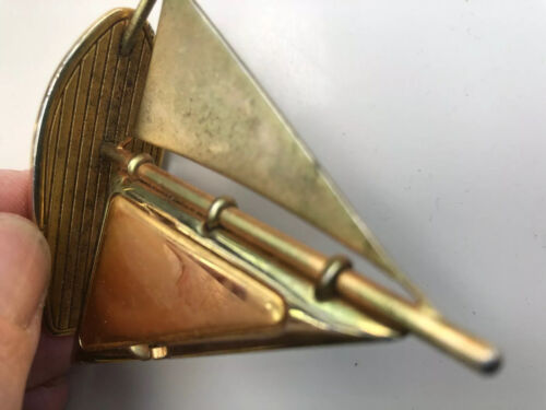 Boat Sailboat Bulova Watch Gold Color Clock Nice New Battery Works - Picture 12 of 12