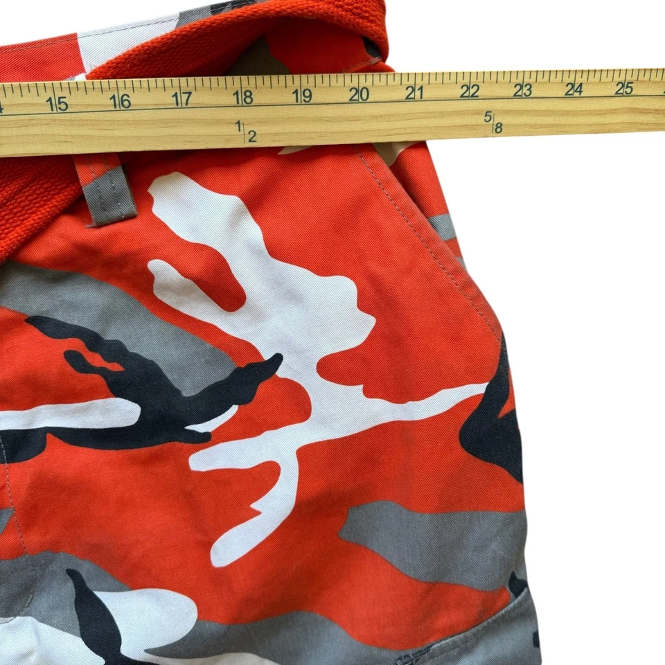 Pantalones Cortos Carga Regal Wear Para Hombre 42 Rojo Gris Blanco Camuflados Multi Bolsillo Cinturón Hip Hop Foto 4 de 4