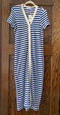 Mango MNG French Breton Stripe Knit Jersey Dress Size Medium NWT!