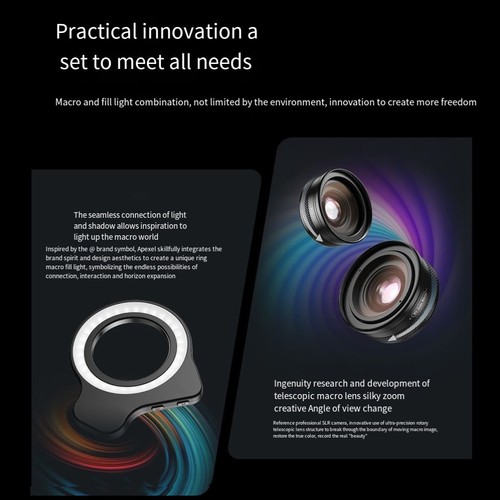 Lot d'objectifs macro pour smartphone avec zoom 1020x et fonction d'éclairage i - Photo 2 sur 12