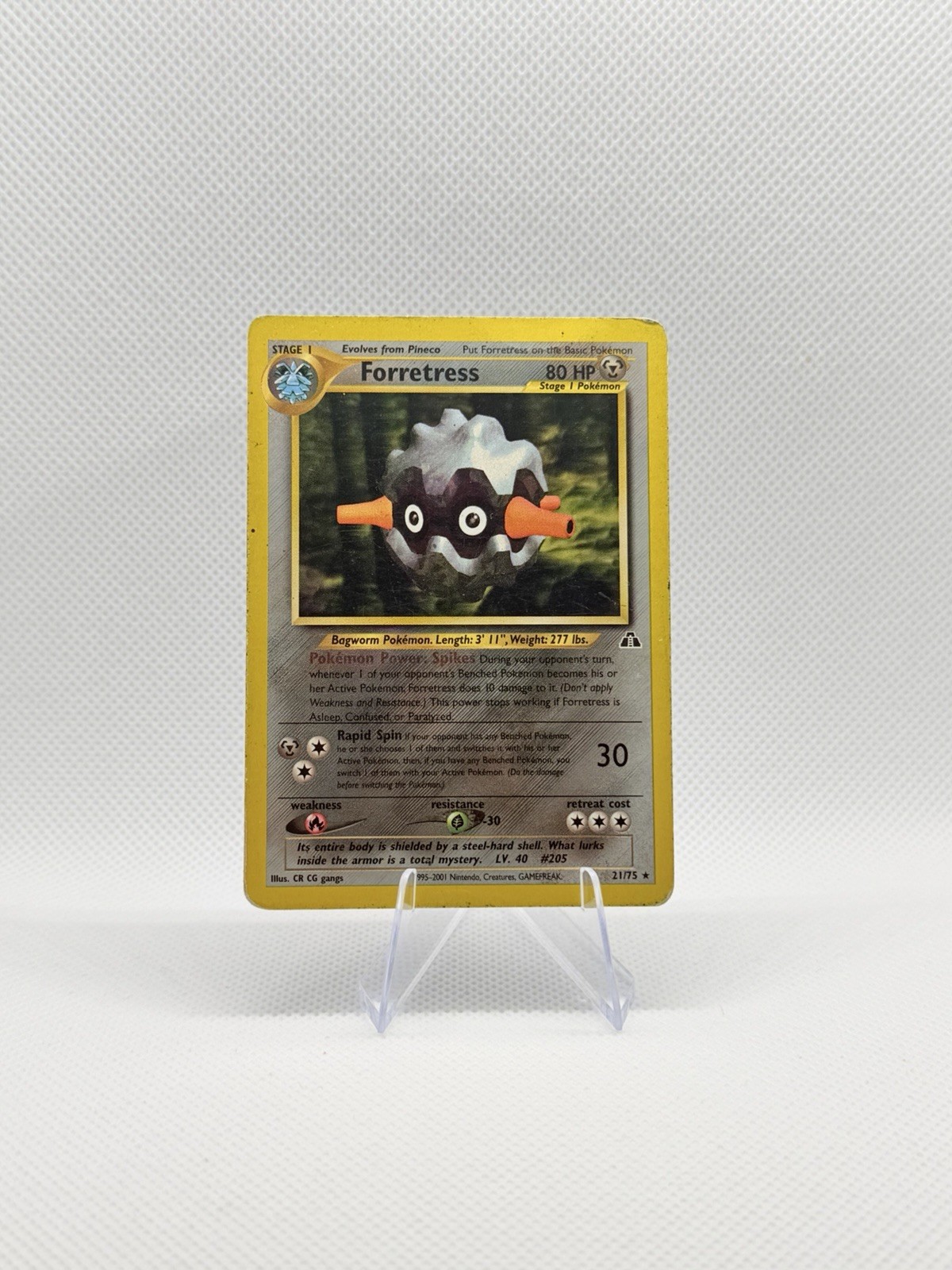 Forretress 21/75 Neo Discovery Rare Pokemon Card MP Vintage 2001 WOTC
