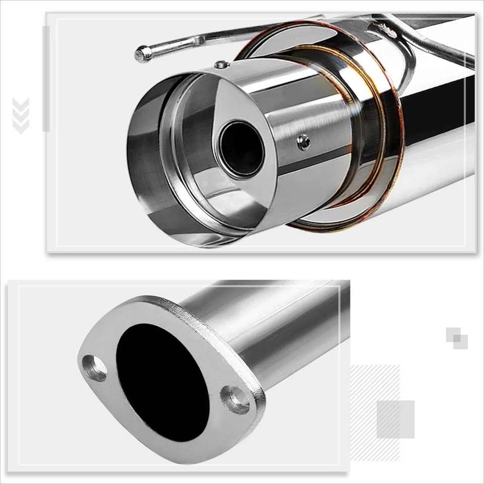 Silenciador de punta de acero inoxidable Catback para 97-01 Honda Prelude BB6 H22A4 4" Foto 4 de 4