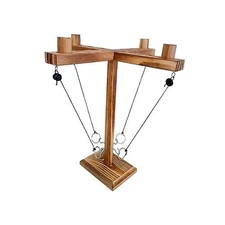 Ring Toss Games for Adults,Wooden Hook and Tossing Game,Hook and Black 4 people