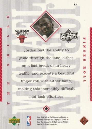 Michael Jordan 1999 Upper Deck Athlete of the Century #82 Chicago Bulls 009058 - Imagen 2 de 2