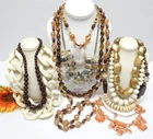VINTAGE TO NOW FASHION/COSTUME JEWELRY NECKLACE LOT, ASSORTED TYPES & MATERIALS