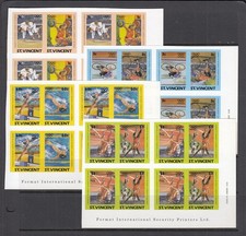 INVERTED CENTER - St Vincent SPORTS Issue (Mint Never hinged)