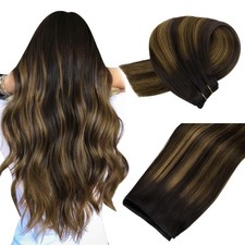 MAXITA Sew in Hair Extensions Real Human Hair 22 Inch 110g