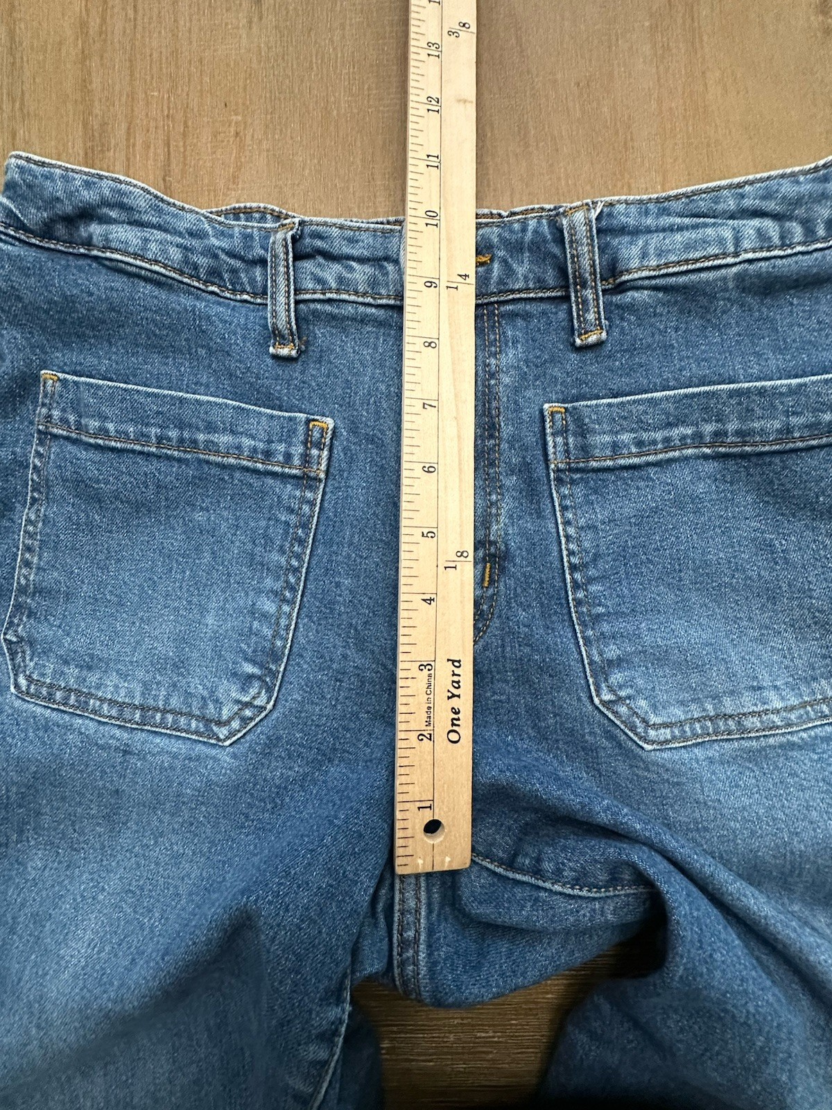 Universal Thread High Rise Flare Patch Pocket Blu… - image 16