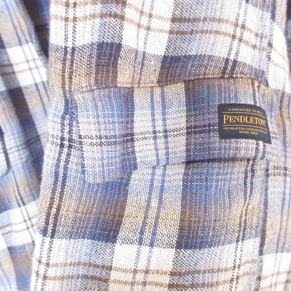 PENDLETON Check Pattern Open Front Shawl Collar J… - image 4