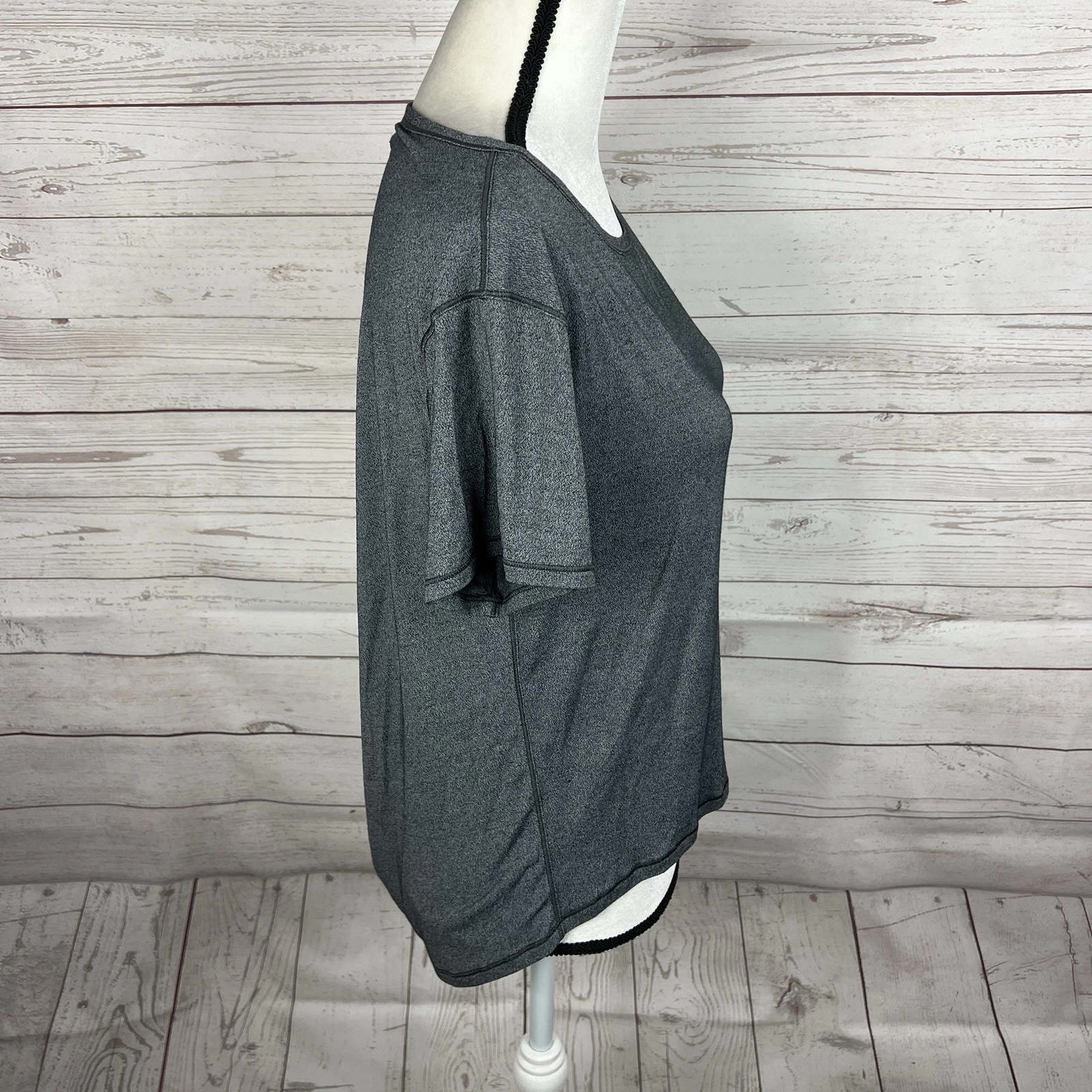 lululemon fall in place short sleeve heathered high-low shirt