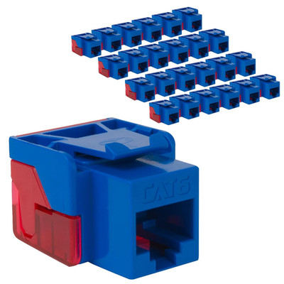CAT6 Keystone Jack with Inline IDC No Pair Split Wiring (Easier Termination) UL