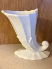 Westmoreland Milk Glass Cornucopia Vase – Vintage White Horn of Plenty –...