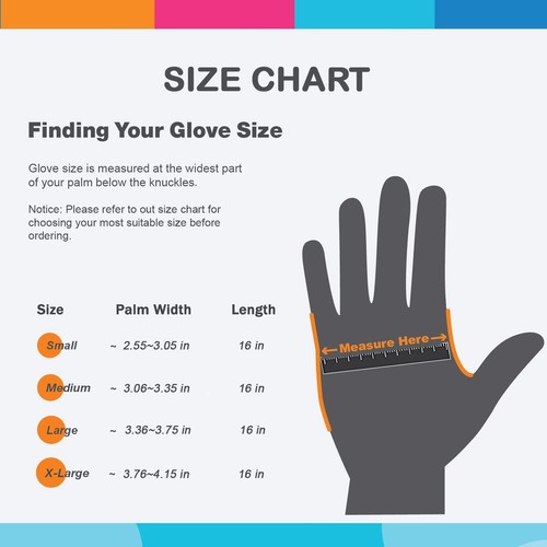3 Pairs Rubber Cleaning Gloves, Household Kitchen Dishwashing Gloves with Cot... - Picture 7 of 7
