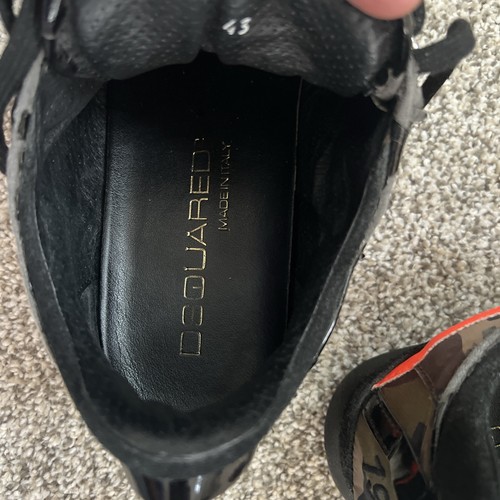 DSQUARED2 Sneaker tecnica mimetica nylon nero verde oliva 10US Italia - Foto 12 di 18