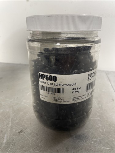 Lot of 500 Middle Atlantic HP #10-32 x 3/4" Rack Screws 4 lb Pack Black Hardware - Picture 2 of 2
