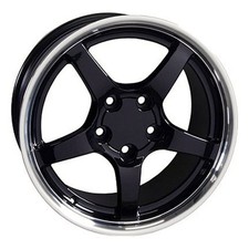 18 Black Wmachd Lip Wheel 18x9.5 Fit For Corvette C5 - Deep Dish Style Rim 18 Black Wmachd Lip Wheel 18x9.5 Fit For Corvette C5 - Deep Dish Style Rim