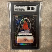 2022 Chronicles Jarren Duran RC Obsidian SGC 10 w/10 Auto Etch Orange /75