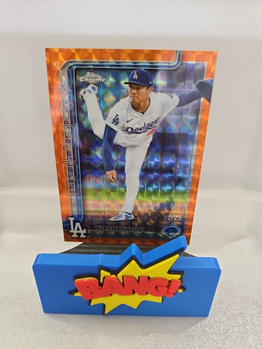 2025 Topps Chrome - Yoshinobu Yamamoto #179 Orange Refractor /25