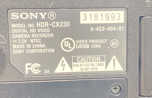 Sony Handycam HDR-CX230 8GB HD Camcorder - Picture 6 of 6