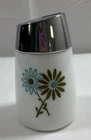 Vintage Corelle Corning Milk Glass Flip top Sugar Chrome Lid New