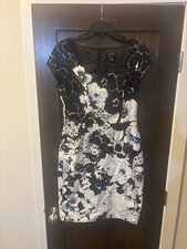 White House Black Market Floral Sheath Dress, Size 10
