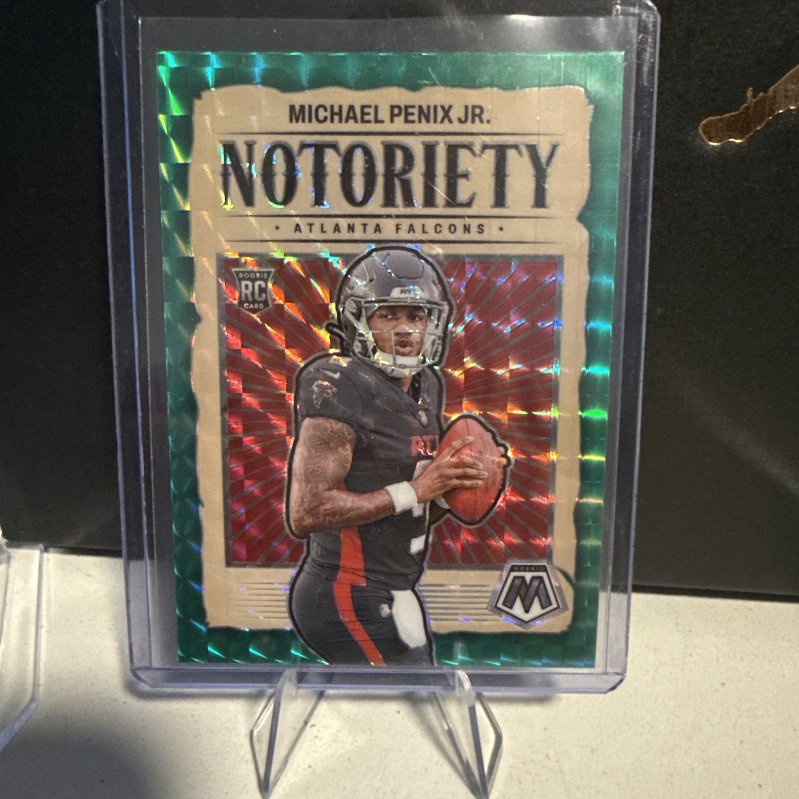 2024 Panini Mosaic MICHAEL PENIX JR Green Mosaic Notoriety #20 (RC) 