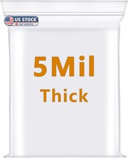 200 PCS 2"x 3"Thick 5 Mil Reclosable Small Clear Zip Poly Lock Plastic Bags