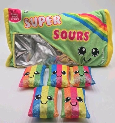 iScream  Super Sours Strawberry Scented Fleece Play Pillow with 2 mini pillows