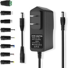 DC 9V 1A Power Supply 1000mA AC Adapter 100-240V 50-60Hz to 9 Black
