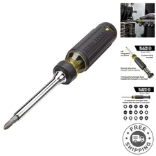 Ratcheting Multi-Bit Screwdriver with Ergonomic Handle - Ideal for All-Day Use