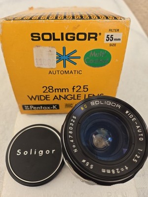 Soligor 28mm f/2.5 Wide-Auto Lens   Pentax K Mount   Boxed   Untested   Serial 4