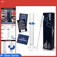 Glass Hydrometer Test Jar 125ml Borosilicate Cylinder with Brush Brewing