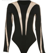 NWOT Bodysuit with Mesh Insets