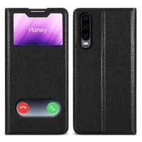 HüLle FüR Huawei P30 Schutz HüLle Cover Case Tasche Etui Sichtfenster