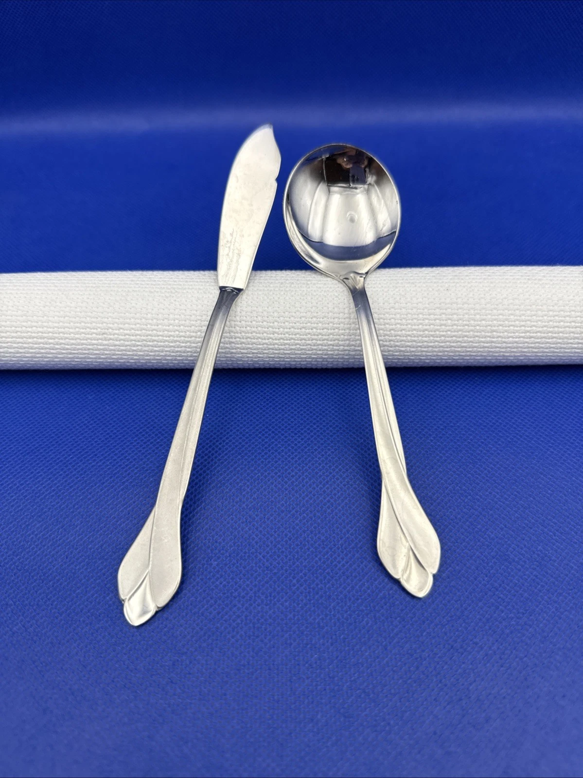 Oneida SATIN TRIBECA Stainless Serving Set Frosted & Glossy USA Flatware Lot 2