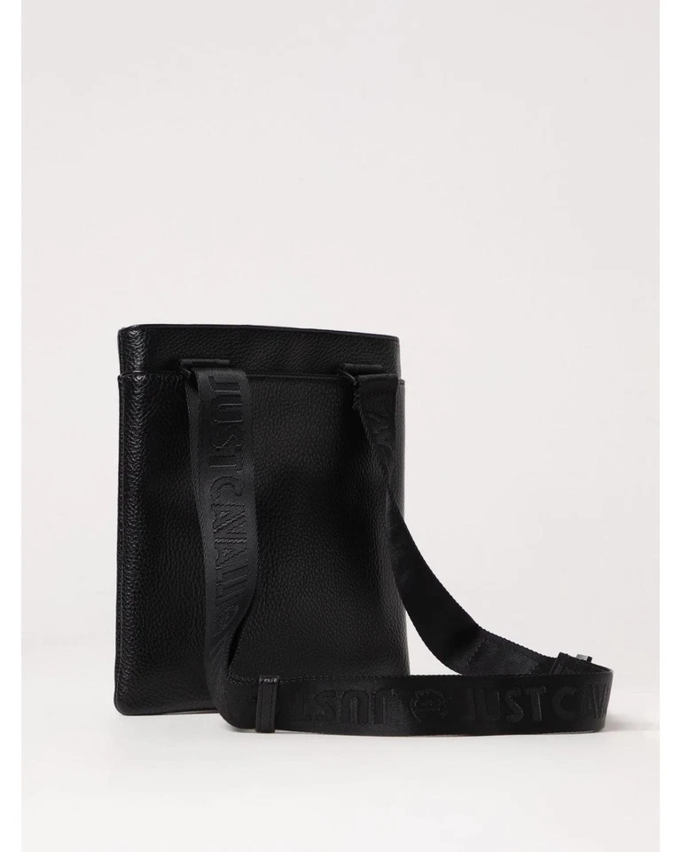 Bandolera de cuero Just Cavalli para hombre negra Foto 2 de 3