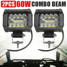 2x 4 Led Work Light Bar Offroad Spot Flood Pods 4wd Atv Suv Driving Fog Lamp Dd