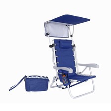 Ultimate Backpack Beach Chair with Canopy, 11" Seat Height, 5 Reclining Pos.