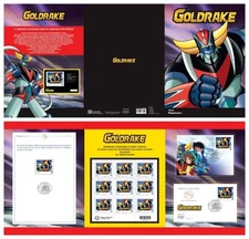 Folder 50th GOLDRAKE Lucca Comics 2025 Francobolli RARO grendizer POSTE ITALIANE